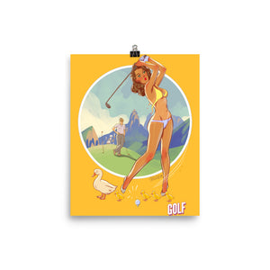 Golf, Brazil Olympics, Poster