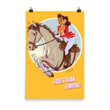 Equestrian Jumping, Brazil Olympics, Poster